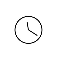 Clock icon. Time sign illustration on white 