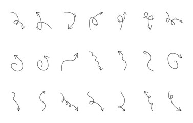 Obraz premium Hand drawn vector arrow collection