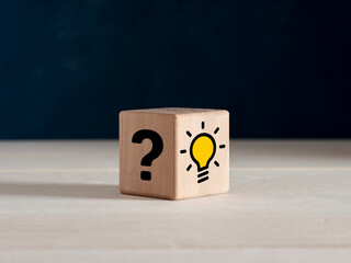 Problem solving, brainstorming, creative idea and finding a solution to a problem concept.