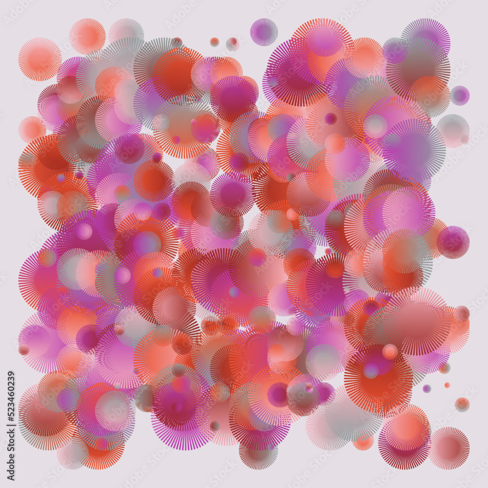 Aufkleber abstract vector graphics made with generative art approach using geometric shapes