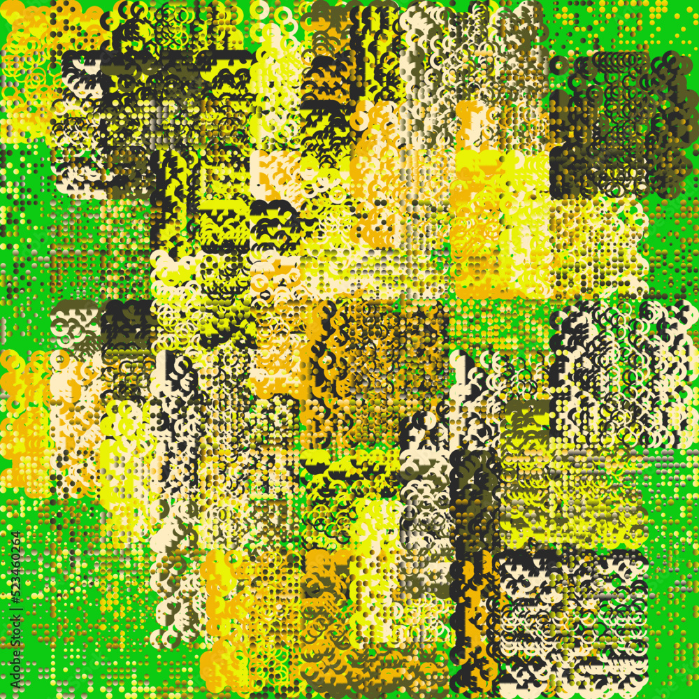 Poster noise art aesthetics abstract vector graphics made made with generative art approach using geometric