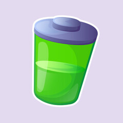 battery icon for game interface in cartoon style