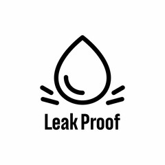"Leak Proof" vector information sign