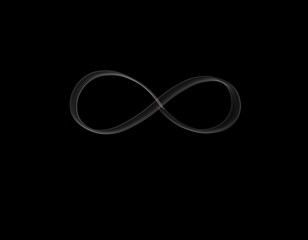 Fototapeta premium infinity shape of realistic smoke on dark background ep04