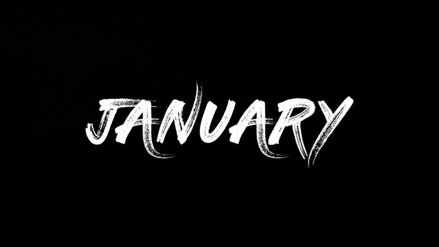  January with black background for calendar. And January is the first month of the year.