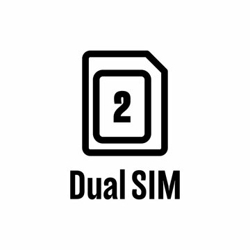 "Dual SIM" vector information sign