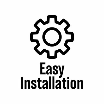 "Easy Installation" vector information sign