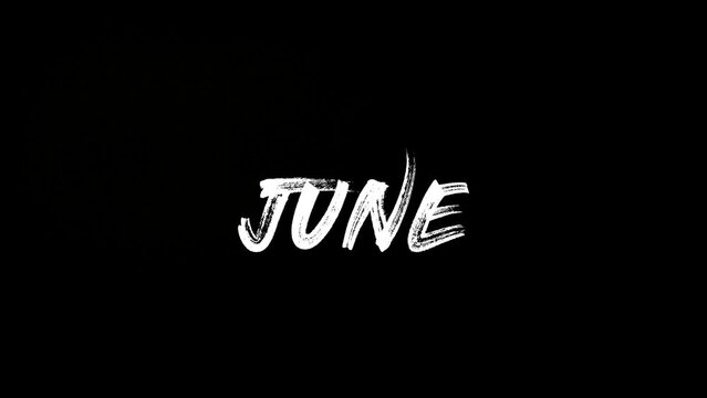 June with black background for calendar. And June is the sixth month of the year.