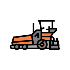 paver construction car vehicle color icon vector. paver construction car vehicle sign. isolated symbol illustration