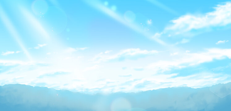 青空と山の背景