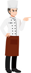 Professional Chef working character design clipart