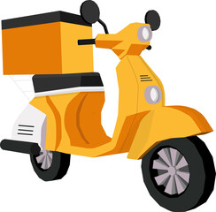 scooter illustration on transparent background
