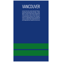 Vancouver Canucks ice hockey team uniform colors. Template for presentation or infographics.