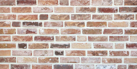 texture of old red bricks wall background	
