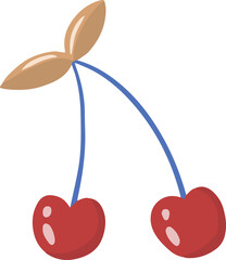 summer illustration on transparent background