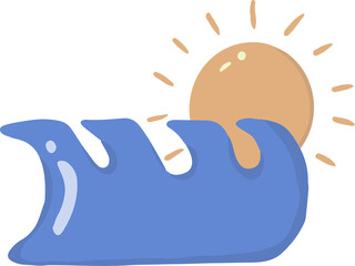 summer illustration on transparent background