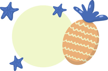 summer illustration on transparent background