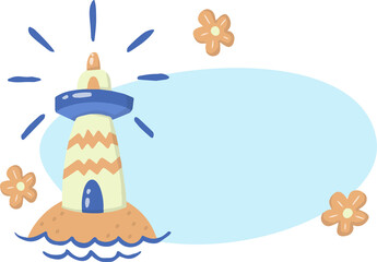 summer illustration on transparent background