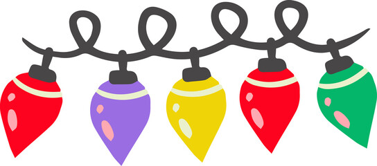 Christmas illustration on transparent background