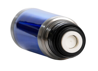 Isolated in transparent png blue sports water bottle