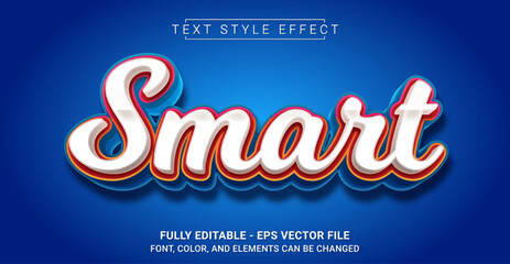 Smart Text Style Effect. Editable Graphic Text Template.