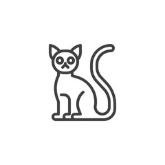 Cat sitting line icon
