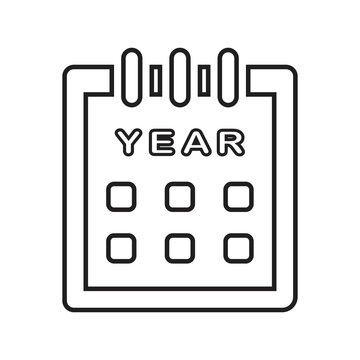 recommend clip art: Almanac, calendar, dairy line icon. Outline vector.