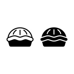 pie icon with solid line and glyph style. Suitable for website design, logo, app and UI.