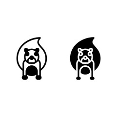 squirrel icon with solid line and glyph style. Suitable for website design, logo, app and UI.