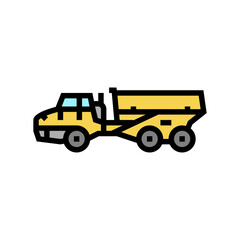 dumper construction car vehicle color icon vector. dumper construction car vehicle sign. isolated symbol illustration