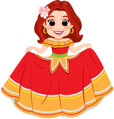 Cinco de Mayo - May 5, federal holiday in Mexico. Cinco de Mayo banner and poster design with mariachi dancers cartoon character