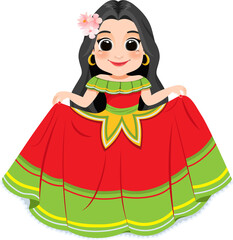 Cinco de Mayo - May 5, federal holiday in Mexico. Cinco de Mayo banner and poster design with mariachi dancers cartoon character
