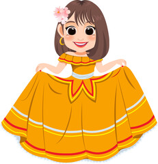 Cinco de Mayo - May 5, federal holiday in Mexico. Cinco de Mayo banner and poster design with mariachi dancers cartoon character