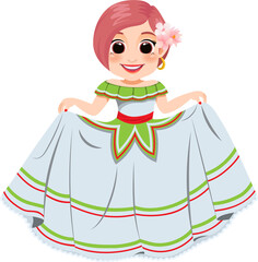 Cinco de Mayo - May 5, federal holiday in Mexico. Cinco de Mayo banner and poster design with mariachi dancers cartoon character