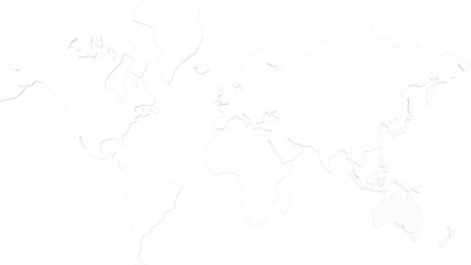Fototapeta na wymiar white world map