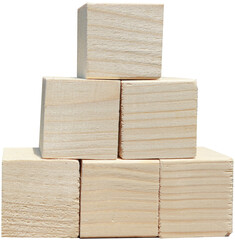 wooden box 6 cubes