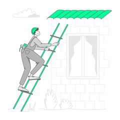 man is repairing the roof of a house