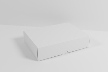 white packaging box for product presentation on 3d rendering