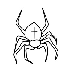 spider in doodle style