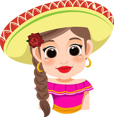 Cinco de Mayo - May 5, federal holiday in Mexico. Cinco de Mayo banner and poster design with mariachi dancers cartoon character