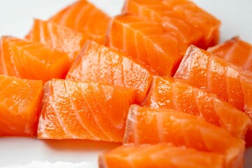 新鮮で美味しいサーモンの刺身