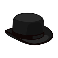 Vintage hat. Male hats for men, black panama and red beret. Vector illustration