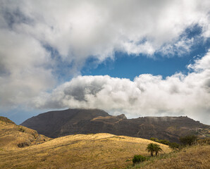 Cloudscape over the mountains and hills of La Gomera, Spain