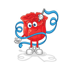 rose Rhythmic Gymnastics mascot. cartoon vector