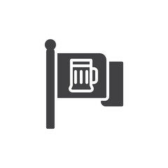 Oktoberfest flag vector icon