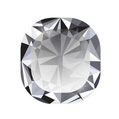 Gray Diamonds, Cushion brilliant diamond PNG Clipart, Sublimation design, Digital download.