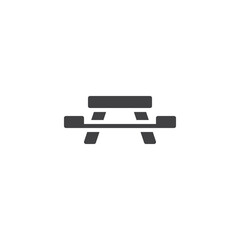 Picnic table vector icon