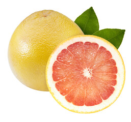 Fresh Grapefruit isolated on white background, Fresh Yellow pomelo on White Background With png...