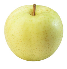 Fresh Yellow Apple Isolated on White background, Golden yellow Orin Apple isolated on white With png file.
