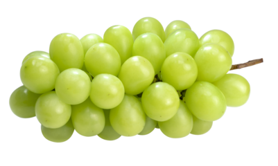  Green grape isolated on white background With png file Shine Muscat Grape with leaves on white background,